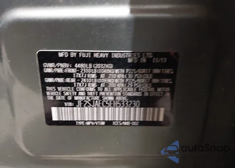 2014 Subaru Forester 2.5I Premium из США, поврежденный, VIN JF2SJAEC5EH533230